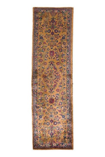 Silk Kashan Rug 127 x 37 cm