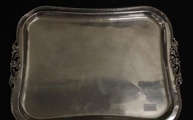 Silver serving tray stamped Balyan 800, 415 grams approx...