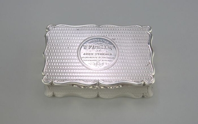 Snuff box, Sterling Silver, Victorian - .925 silver - Robert Thornton, Birmingham- England - 1868
