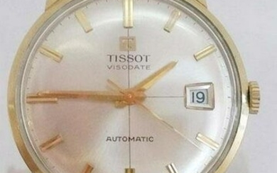 Solid 18k TISSOT VISODATATE Automatic Watch c.1960s*