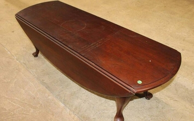 Solid cherry queen anne drop side coffee table