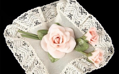 Sq Handkerchief w/Roses 1011549 - Lladro Porcelain