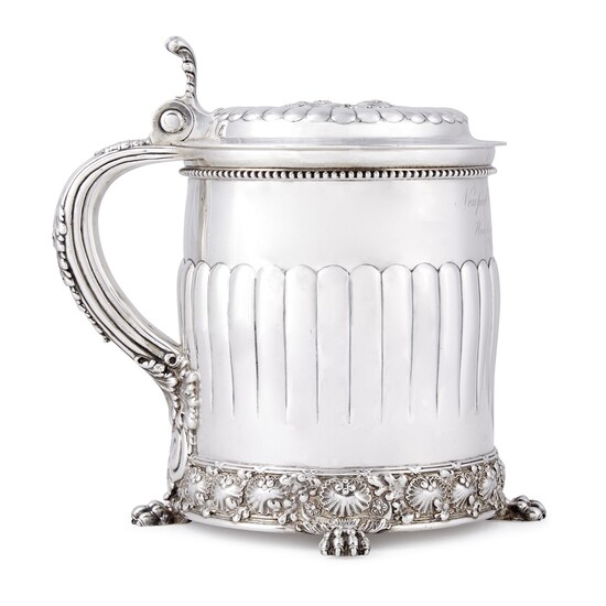Sterling silver presentation tankard Tiffany & Co., New York, NY, 1873-1891