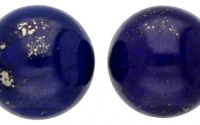 Sterling zilveren oorbellen bezet met ca. 15.12 ct. lapis lazuli.