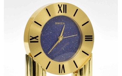 Swiza quartz alarm clock, 4" high