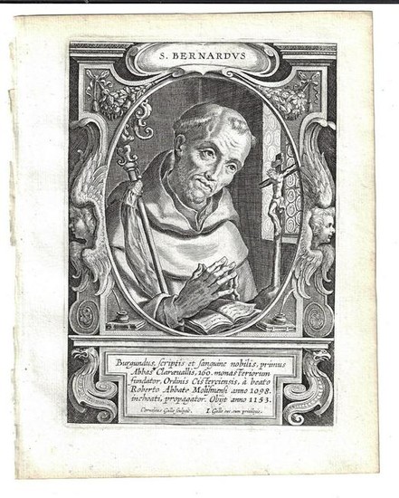TWO 1634 Fine Engraving by Galle of Saints