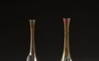 TWO BRONZE VASES, Japan, late Meiji period (1868-1912)