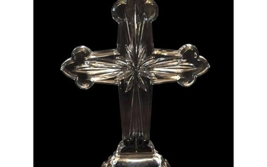 Tabletop Standing Crystal Crucifix Alter Cross