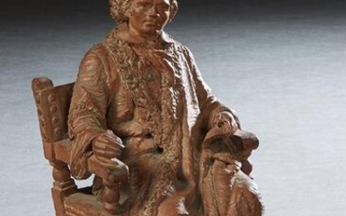 Terracotta Beethoven Figure, 19th c., seated