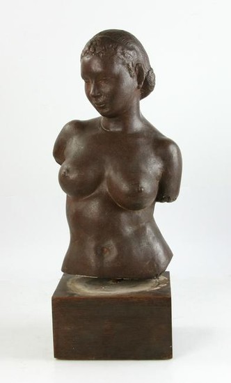 Terracotta Nude Bust of a Woman