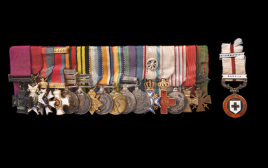 The Victoria Cross group of miniature dress medals worn by Major General Henry Edward