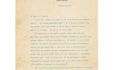 Theodore Roosevelt Typed Letter Signed as President