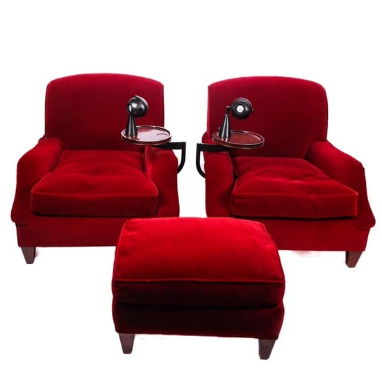 Thierry Despont Art Deco-Style Chairs & Ottoman