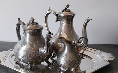 Thomas Oliphant or Ollivant - Tea service - Silver-plated, E.P.B.M