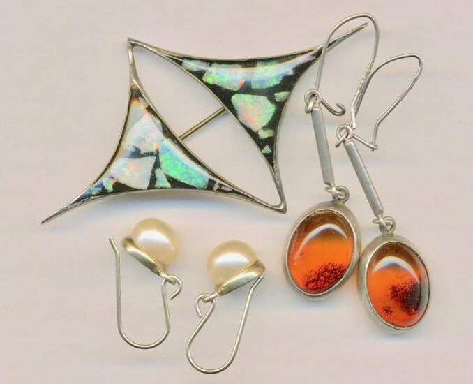 Three Pieces Of Sterling Silver Jewelry