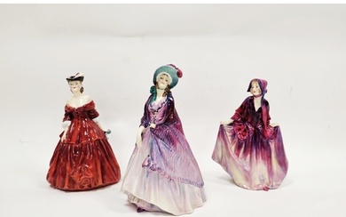 Three Royal Doulton bone china figures of ladies, comprising...