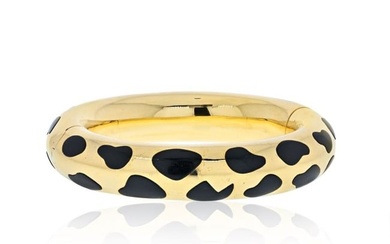 Tiffany & Co. 18K Yellow Gold Angela Cummings Positive And Negative Black Inlay Bracelet