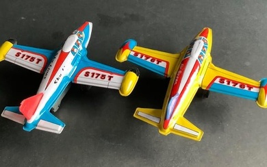 Tin Friction Toy Airplanes Made in Japan
