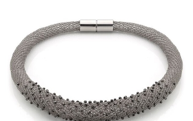 Tove Rygg - Edelstahl Steel, Black Diamonds - Necklace