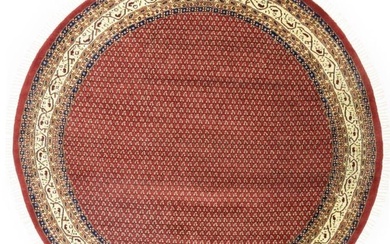 Tribal Allover Floral Indo Botemir 10X10 Oriental Round Rug Handmade Wool Carpet