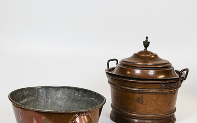 Two Continental Copper Containers