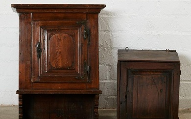 Two mural cupboards, Continental and English