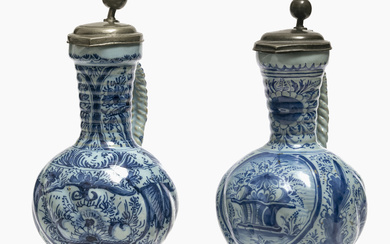 Two narrow-necked jugs - Nuremberg, 18th century