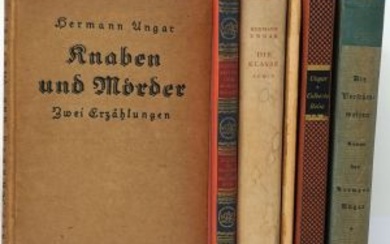 Ungar, Hermann (1893-1929)Konvolut von sechs Werken in erster Ausgabe