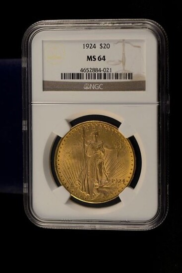 United States - 20 Dollar 1924 St. Gaudens in slab - Gold