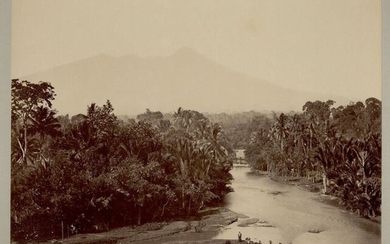 Unknown Photographer - 1880 - View from Hotel Bellevue, Buitenzorg, Java, Indonesia, 1880 s - Very Strong Vintage Photograph