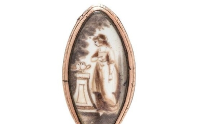 VICTORIAN, MOURNING BROOCH