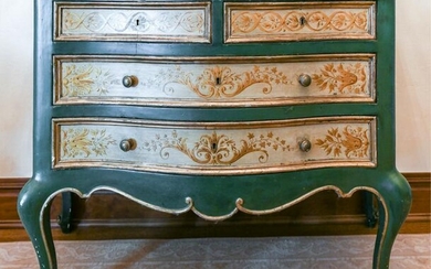VINTAGE ITALIAN PAINTED CHEST OF DRAWERS
