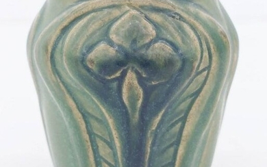 Van Briggle 1916 Carved Floral Cabinet Vase
