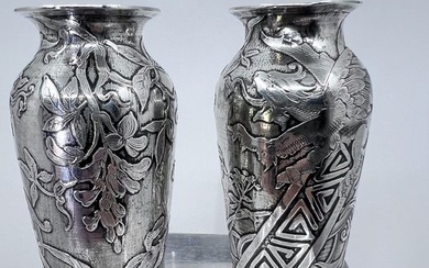Vase (2) - 950 solid silver