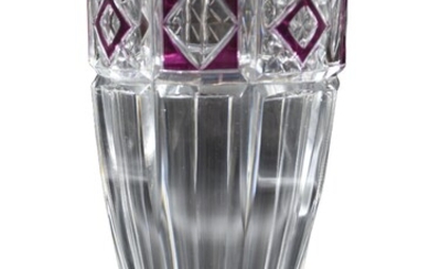 Vase art déco en cristal taillé du Val Saint... - Lot 107 - MJV Soudant