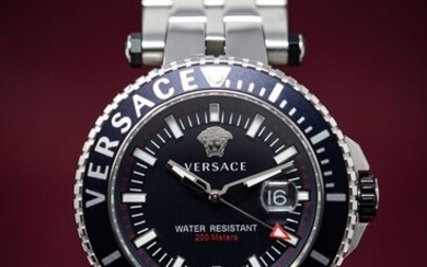 Versace - V-Race Diver Black Dial Stainless Steel - VEAK00418 - Men - 2011-present
