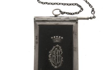 Victorian Sterling Silver Aide Memoire, Wright & Davies, London, England, 1873.