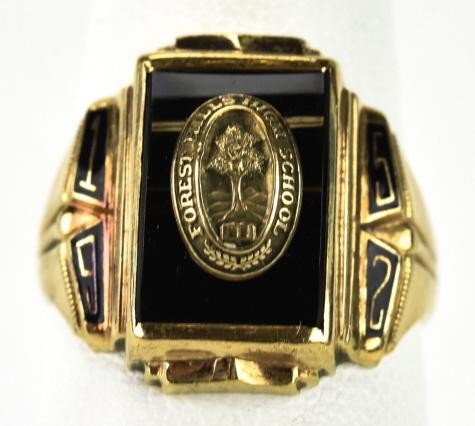 Vintage 10k Gold Class Ring 1952