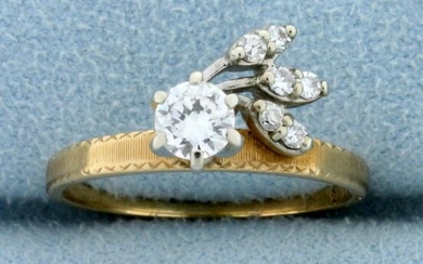 Vintage 1/2 ct Diamond Ring in Unique Setting in 14k