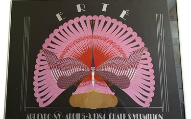 Vintage ERTE Lithograph Art Expo NY April 5-9 1984 Chalk & Vermilion