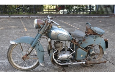 Vintage French Peugeot motorcycle 56 TL4 1956 125cc single c...