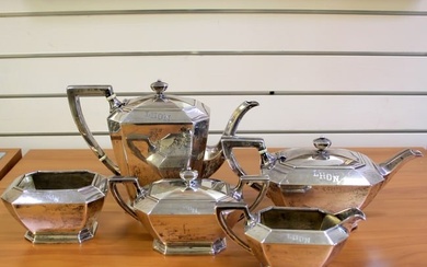 Vintage Gorham Fairfax Coffee and Tea 5 Piece Set in Sterling Silver