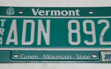 Vintage Vermont License Plate