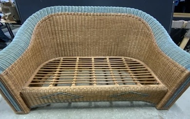Vintage Woven Wicker Sofa