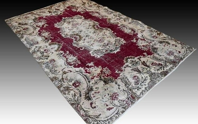 Vintage red Oushak rug