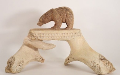 Vitaliy Martynets Carved Whale Bone Sculpture