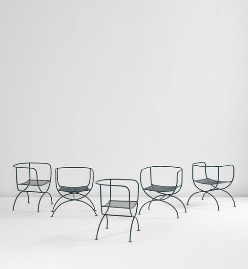 Vladimir Kagan, Set of five "Savanarola" chairs