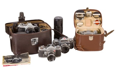 Voigtlander Bessamatic & Canon AE1 35mm SLR Camera Outfits