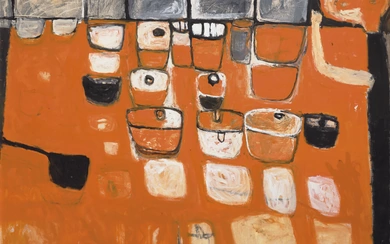 WILLIAM SCOTT, R.A. (1913-1989) Orange Still Life with Figure