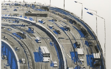 Wayne Thiebaud (American 1920-2021), Freeway Curve '79, Lithograph in color, Sheet size: 584 x 762 mm (23 x 30 in)